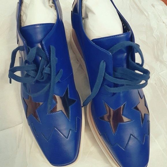 (SOLD) STELLA MCCARTNEY Blue Elyse Platforms - Picture 3 of 6